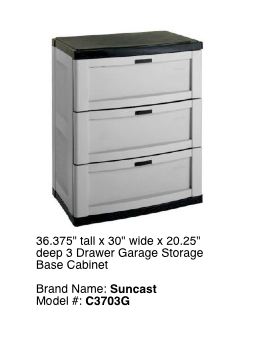 3 Drawer Base Cabinet