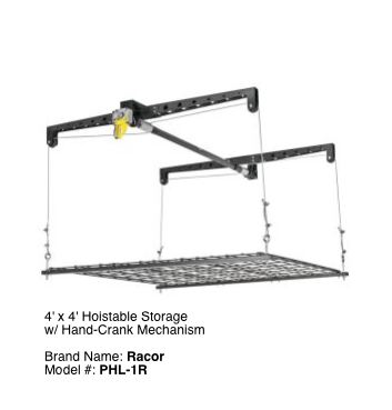 Hoisted Garage Storage